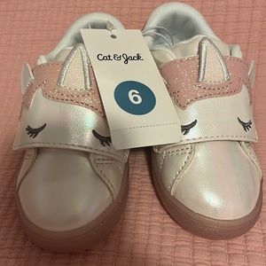 NWT Cat and Jack Iridescent Unicorn Sneakers Toddler Size 6